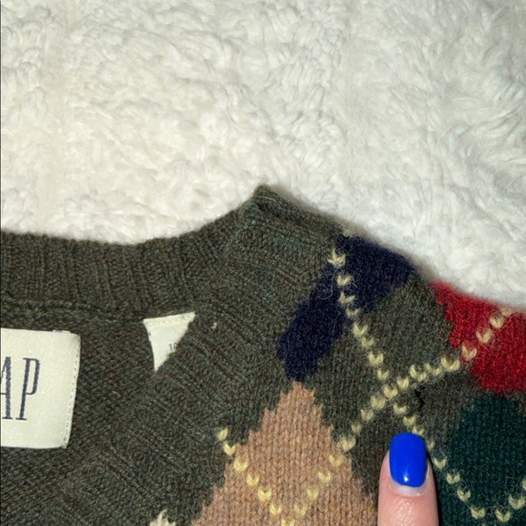 GAP 100% Wool Argyle Sweater - Picture 3 of 5